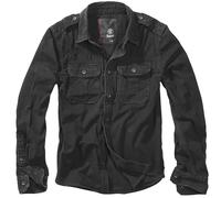 Brandit Vintage Chemise Manche Longue Coton Hommes Outdoor Tactique Chasse Noir