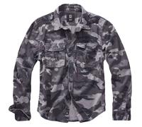 Brandit Vintage Chemise Manche Longue Hommes Outdoor Tactique Chasse Grey Camo