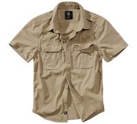 Brandit Vintage Chemise Manches courtes Homme Casual Coton Randonnée Camel