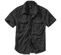 Brandit Vintage Chemise Manches courtes Homme Casual Coton Randonnée Noir
