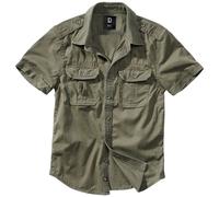 Brandit Vintage Chemise Manches courtes Homme Casual Coton Randonnée Olive