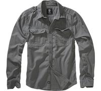 Brandit Chemise à manches longues Vintage Gris S Homme