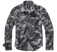 Brandit Vintage Shirt Long Sleeve, color: grey camo, size: 3XL