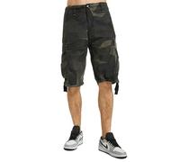 Brandit Vintage Shorts Basic, Gris (Dunkles Camouflage), S Homme
