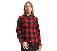 Brandit Chemise en flanelle manches longues Amy Rouge/Noir Taille M Femme