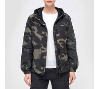 Brandit Zip Frontal Coupe-Vent d'été Pour Femme Encapuchonné Randonnée Dark Camo