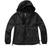 Brandit Zip Frontal Coupe-Vent d'été Pour Femme Été Encapuchonné Randonnée Noir