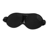 Brandlon de Sommeil Magnétique avec Sangle Réglable et 12 Aimants pour le Soulagement des Contraintes et un Sommeil amélioré, l'ombre Yeux Légers en Noir, Tissu Polyester