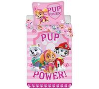 Parure de lit - Paw Patrol - 100x135 cm - 40x60 cm - 100% coton - Rose