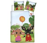 Brandmac Bing Parure de Lit Réversible 100% Coton, Housse de Couette 100x135 cm + Taie d'oreiller 40x60 cm, avec Bing et Sula