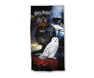 BrandMac Harry Potter Poudlard Express Serviette de Bain en Coton Motif Chouette 70 x 140 cm