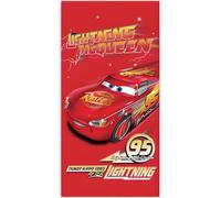 BrandMac McQueen Serviette de plage et de bain 70 x 140 cm, 100 % coton | Douce et absorbante pour enfants | Serviette officielle Disney Cars | Idéale pour la plage, le bain et la piscine