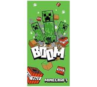 BrandMac Serviette de plage et de bain Minecraft 70 x 140 cm 100% coton (Boom)