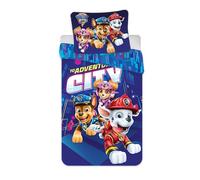 BrandMac Parure de lit 1 place 140 x 200 cm avec taie d'oreiller 60 x 65 cm (Paw Patrol)