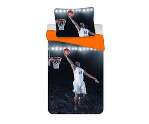 BrandMac Parure de lit en coton Motif basketball 135 x 200 cm