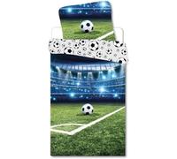 BrandMac Parure de lit enfant, Parure de lit pour bébé - Motif football - 100 x 135 cm - 100 % coton