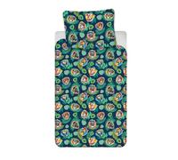 BrandMac Parure de Lit Pat' Patrouille Jungle, 100% Coton, Housse de Couette 135x200 cm + Taie d'oreiller 80x80 cm