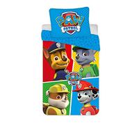 BrandMac Parure de lit bébé Paw Patrol 100×135 cm + taie 40×60 cm 100% coton