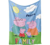 BrandMac Peppa Pig Family Kids Couverture Polaire Polyester 100 x 140 cm