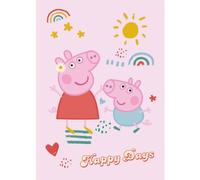 BrandMac Peppa Pig Happy Days Couverture polaire polyester 100 x 140 cm