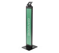 BrandMe Support de sol de sécurité personnalisable VESA - Support de sol d'affichage inclinable - Noir