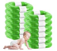 Brandname Couches Sensitives: 12 Pièces Protection Odeurs Écologique, Sacs Poubelle Couches Haute Absorption, Pour Usage Domestique (Vert)