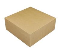BrandNewCake® Boîte à Gâteau - 25x25x10 cm - Lot de 3 Boîtes en Carton - Idéal pour Transport et Présentation - Marron
