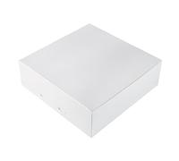 BrandNewCake® Boîte à Gâteau en Carton - 25x25x8 cm - Lot de 3 - Blanc - Idéal pour Transport et Présentation de Gâteaux