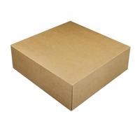 BrandNewCake® Boîte à Gâteau en Carton - 30x30x10 cm - Lot de 3 - Marron - Idéale pour Transporter et Conserver Vos Gâteaux