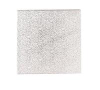 BrandNewCake® Plateau à Gâteau Argenté - Carré 35cm - Support à Gâteau Solide 13mm d'Épaisseur