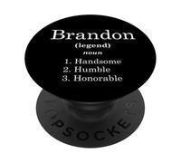 Brandon Definition Handsome Humble Honorable Funny Brandons PopSockets PopGrip Adhésif