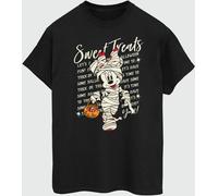 Brands In Brands In Black 100% Cotton Boyfriend Fit Halloween Disney Minnie Mouse Sweet Treats Womens T-Shirt