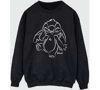 Brands In Brands In Black Disney Lilo And Stitch Outline Womens Sweatshirt