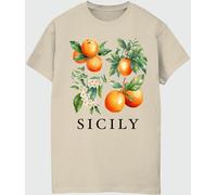 Brands In Brands In Natural Women Boyfriend Fit Sicily 100% Cotton T-Shirt