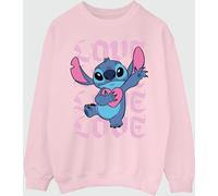 Brands In Brands In Pink Women Disney Lilo and Stitch Love Sweatshirt