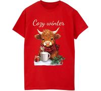 Brands In Brands In Red Highland Cow Cosy Winter T-Shirt