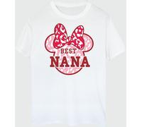 Brands In Brands In White Disney Minnie Mouse Best Nana Women White Boyfriend Fit T-Shirt