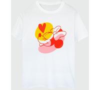 Brands In Brands In White Womens Boyfriend Fit Mickey Mouse Faces Disney T-Shirt