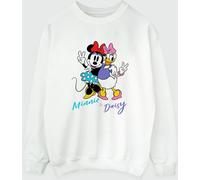 Brands In Brands In White Womens Minnie Mouse And Daisy Duck Disney Sweatshirt