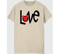 Brands In Natural Women Boyfriend Fit Disney Minnie Mouse Love 100% Cotton T-Shirt