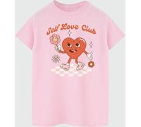 Brands In Pink Boyfriend Fit Womens Valentine's Day Self Love Club 100% Cotton T-Shirt