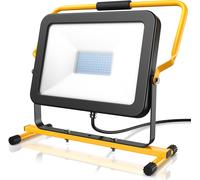 Brandson 100 Watt LED Projecteur de chantier - Projecteur de travail - Projecteur de chantier - 126 SMD LEDs - support et poignée de transport - 10000 Lumen - 4 m câble électrique - boîtier métallique