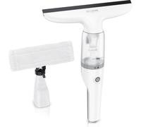 Brandson Aspirateur de vitres sans fil Nettoyeur de vitres, y compris flacon pulvérisateur avec housse de nettoyage, buse d'aspiration de 28 cm, durée de fonctionnement env. 30 minutes, pour fenêtres