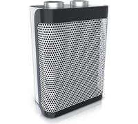 Brandson chauffage céramique, aérotherme avec régulation de température, 1500W, 2 niveaux de puissance, protection contre la surchauffe, fusible thermique, protection contre le renversement, argent