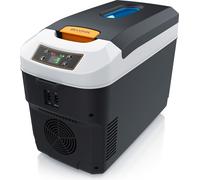Brandson Glacière électrique 10L, 230V secteur et 12V allume-cigare, refroidit et réchauffe, chauffer max. 65°C, refroidir -10°C, Cool Grey