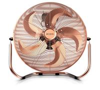 Brandson Machine à vent 50 cm, ventilateur de sol de style rétro, ventilateur, ventilateur sur pied, haut débit d'air, 120W, cuivre, lauréat 2025, stand robuste, inclinable en continu, testé GS