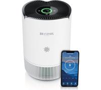 Brandson Purificateur d'air silencieux, Air Purifier, Purificateur d'air ambiant pour pièces de 45 m², filtre HEPA H13 pour personnes allergiques élimine 99,97% des virus des bactéries des allergènes