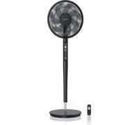 Brandson Ventilateur sur pied avec moteur DC, ventilateur avec télécommande, très silencieux, économie d'énergie, oscillation 60°, 90° et 120°, minuterie, 9 vitesses, noir