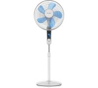 Brandson Ventilateur sur pied DC Motor avec télécommande + écran LED, oscillation, ventilateur silencieux, hauteur réglable, économie d'énergie, blanc