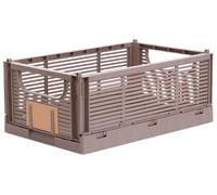 Brandsseller Boîte pliante M Panier à Provisions stable Corbeille de Transport empilable Caisse de Rangement - Marron